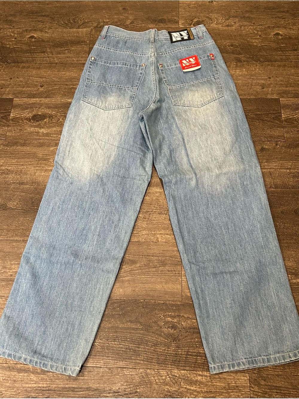 VTG Mid 2000s NY Republic Deadstock Baggy Skater Jeans 32 NWT Y2K Wide Leg - Picture 5 of 6